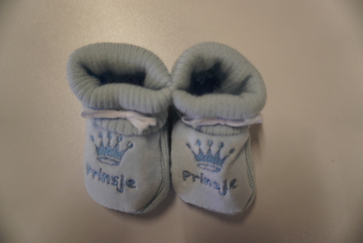 Baby slofje - Prinsje/Prinsesje - Blauw/Roze