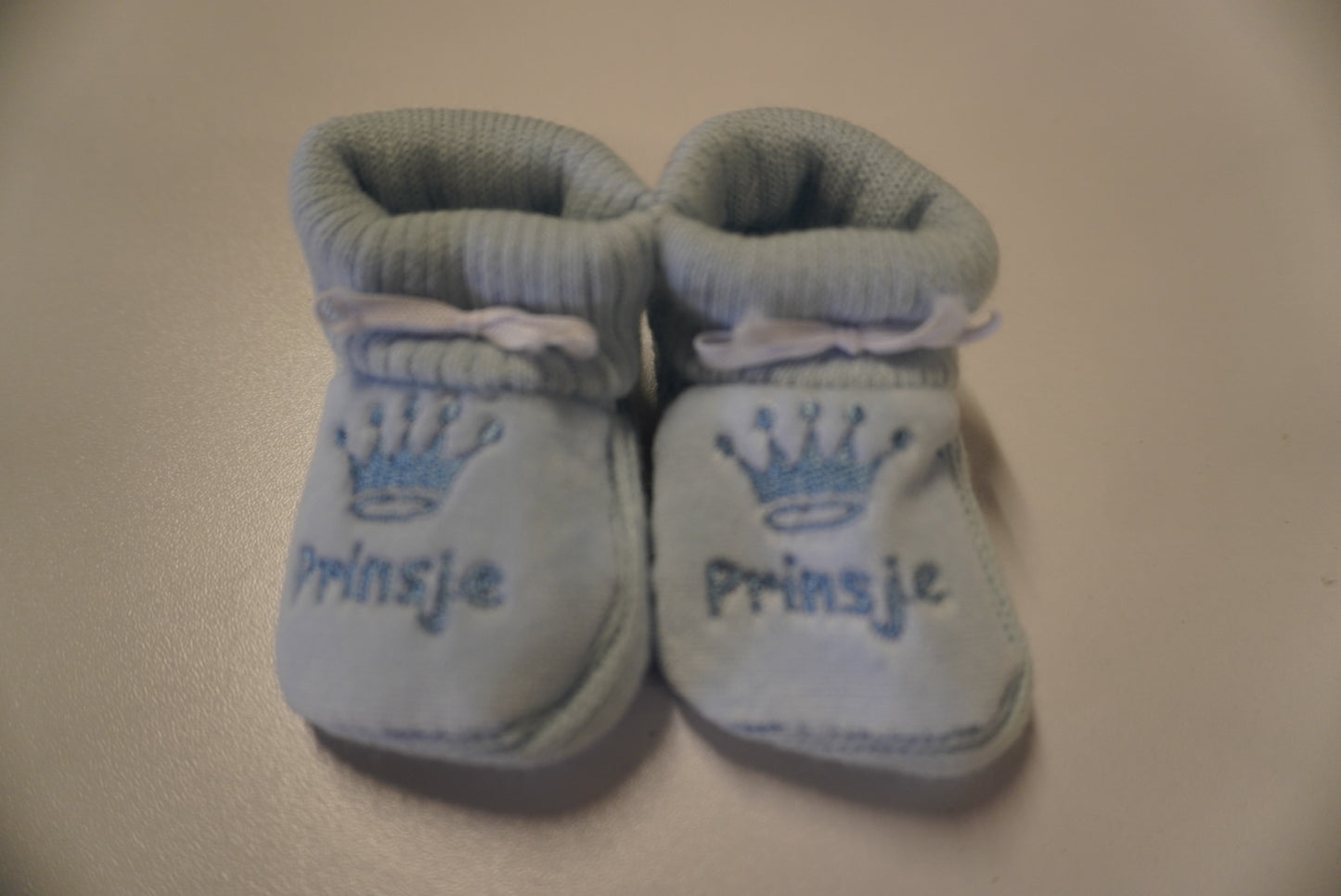 Baby slofje - Prinsje/Prinsesje - Blauw/Roze