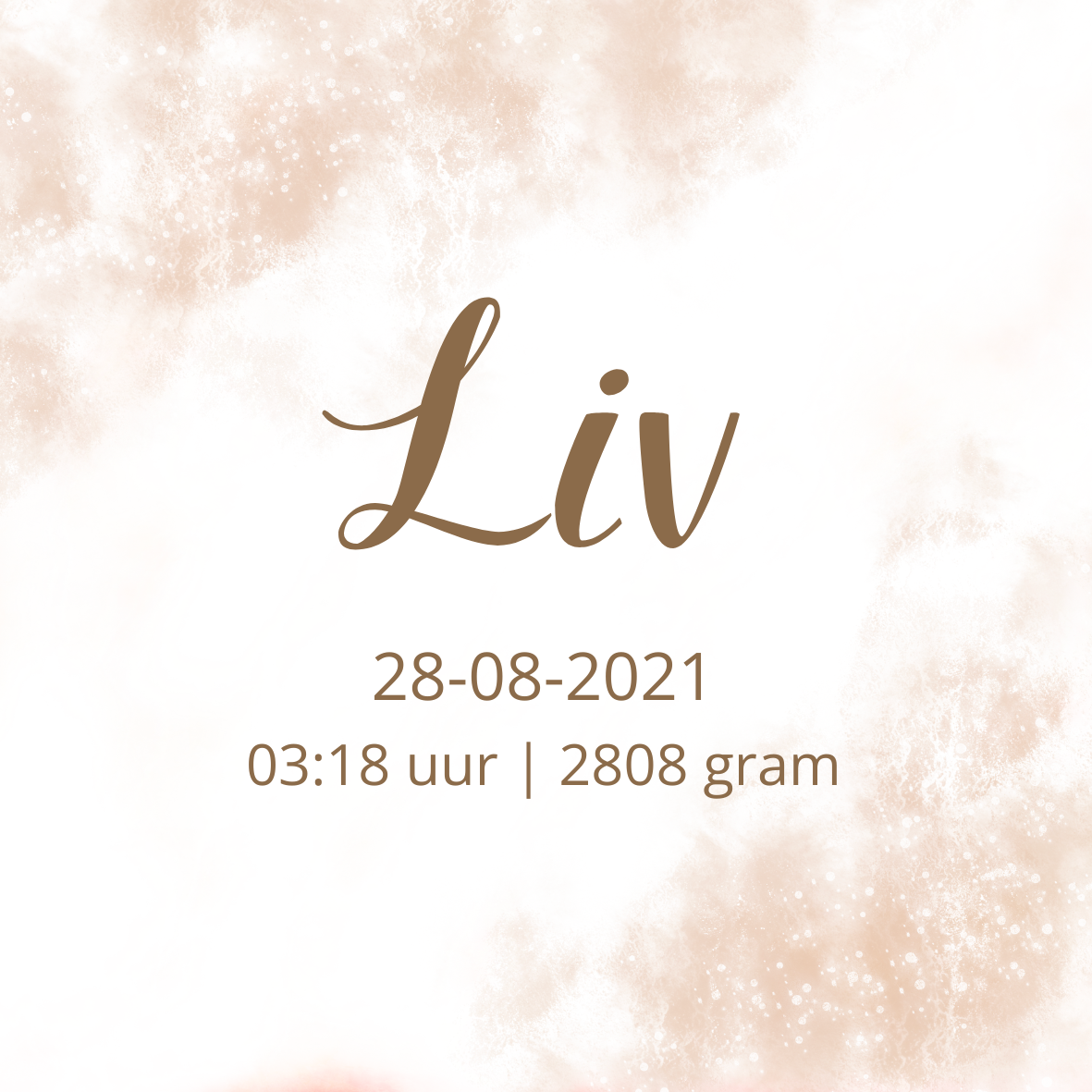 Gepersonaliseerd geboortetegeltje - Minimal