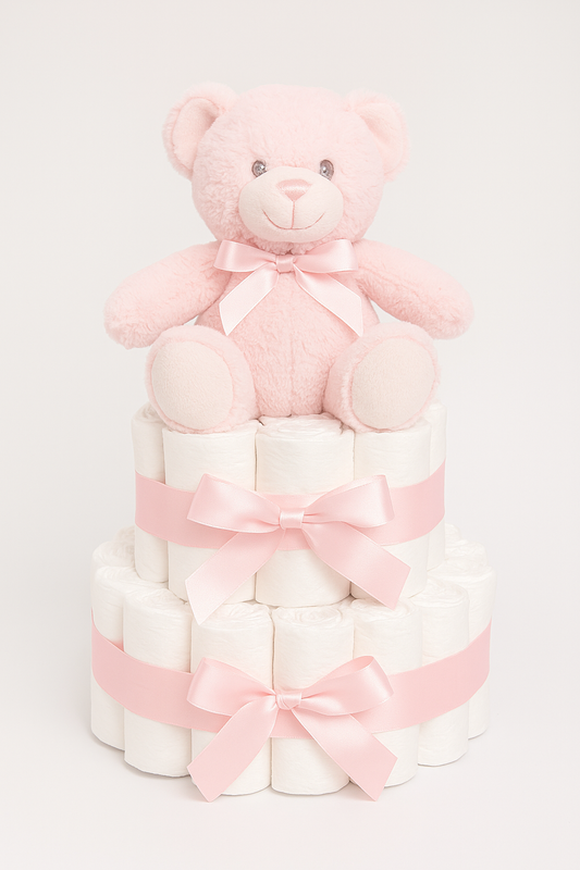 Luiertaart - Blauw - Roze