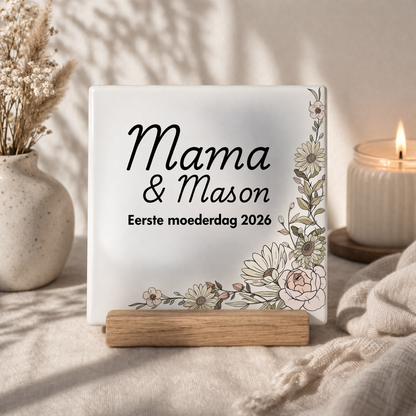 Moederdag tegeltje - eerste moederdag